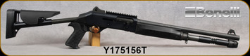Consign - Benelli - 12Ga/3"/18.5"- M4 Tactical Super 90 - A.R.G.O Gas System - Black Synthetic Telescopic Stock/Matte Black Finish, fully-adj. ghost-ring aperture rear sight & windage-adj.front sight - New, with orig.box