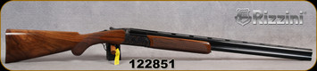 Rizzini - 12Ga/3"/28" - Round Body EM - Select Grade III Turkish Walnut Stock w/ Checkered Prince of Wales Grip, Rounded Forend/Floral Scroll Engraved Case Hardened Finish Receiver/Blued Barrels, Single Select Trigger, Auto Ejectors, S/N 122851