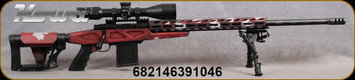 Howa - 6.5Creedmoor - Canadian Flag Precision Chassis - Bolt Action Rifle - Luth-AR MBA-4 Adjustable Stock/Matte Black Finish, 26"Threaded Heavy Barrel, 10 Round DBM, Bipod, Mfg# HCRA72597CAN