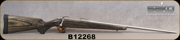 Consign - Sako - 270WSM - Model 85 Grey Wolf - Grey Laminate Stock/Stainless Finish, 24.3"Barrel, c/w 99pcs New brass, Dies, 30mm rings - in non-original sako box