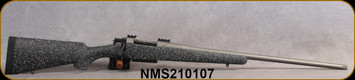 Used - Nosler - 6.5PRC - Model 21 - Shop Demo - Black/Grey Speckle McMillan Hunters Edge Sporter Stock/Stainless, 22"Threaded #3Contour Barrel, knurled thread protector, TriggerTech Field model trigger, Mfg# 40221, c/w Talley Rings - in orig.box