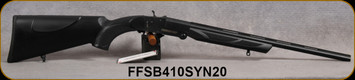 Federation Firearms - 410Ga/3"/20" - SB-410 - Single Barrel Shotgun - Black Polymer Stock/Matte Black Finish, Bead Front Sight, Fixed Choke, Mfg# FF-SB410-SYN-20