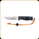 Lamoureux and Sons - Anticosti Pro Guide Hunting Knife - 4" Blade - CPM-S30V - Black/Orange Micarta Canvas Handle - LS-ANTIC-08