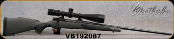 Used - Weatherby - 6.5-300WbyMag - Vanguard S2 - Grey Monte Carlo Griptonite Synthetic Stock w/Black Touch Panels/Matte Blued, 26"Barrel, c/w Nikon Black X1000, 6-24x50, MRAD, Talley Lightweights - only 100rds fired
