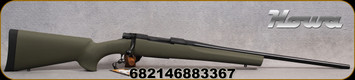 Howa - 243Win - Model 1500 Hogue - OD Green Hogue pillar-bedded Overmolded stock & recoil pad/Blued, 22"Standard Barrel, Non-Threaded, Two-stage HACT trigger - Mfg# HGR243GNTC - STOCK IMAGE