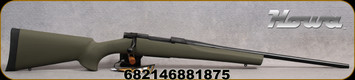 Howa - 308Win - Model 1500 Hogue - OD Green Hogue pillar-bedded Overmolded stock & recoil pad/Blued, 22"Standard Barrel, Non-Threaded, Two-stage HACT trigger - Mfg# HGR308GNTC - STOCK IMAGE
