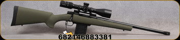Howa - 308Win - Model 1500 Hogue LR Pkg - OD Green Hogue pillar-bedded Overmolded stock & recoil pad/Blued, 20"Heavy Barrel, Threaded(5/8"-24), Two-stage trigger - Mfg# H30820GDLRP - STOCK IMAGE