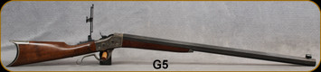 Used - Lonestar Rifle Co - 45-70Govt - Remington Rolling Block - Black Powder - Walnut Stock/CH Frame/Blued, 32"Octagonal Bull Barrel, MVA LR Vernier & globe front sight - Custom Built by Dave Higgonbotham - in brown hard case