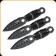Blackhawk - Direct Hot Throwing Knife Set - 4" Blade - 420 Stainless Steel - Black Paracord Wrapped Handle - 3-pc Set - BH15DH01BK