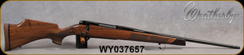 Weatherby - 6.5Creedmoor - Camilla Deluxe - Bolt Action Rifle - Grade AA ClaroWalnut Stock w/Rosewood Forend & Grip Caps/High Gloss Blued Finish, 24"Threaded(1/2-28)Barrel - #1Contour, 4 rnd Hinged Floorplate, Mfg# MCD01N65CMR4B, S/N WY037657