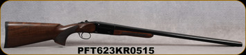 Legacy Sports International - 12Ga/3"/28" - Pointer FTS SxS - SxS Break Action Shotgun - Turkish Walnut Checkered Forend and Grip/Case Coloured Receiver/Glossy Black Finish, Mfg# FT61228, S/N PFT6-23KR0515