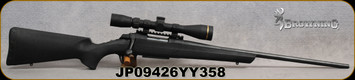 Consign - Browning - 6.5Creedmoor - A-Bolt III - Black Synthetic/Blued, 22"Barrel - only 6 rounds fired - c/w Leupold VX Freedom, 3-9x40mm, Duplex reticle