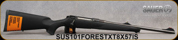 Sauer - 8x57IS - Model 101 Forest - Black Synthetic Ergo Max stock w/soft touch coating/Blued Finish, 20.1"heavy medium barrel, Mfg# SUS101-FOREST-XT-8X57IS