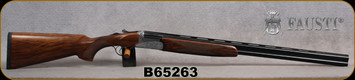 Fausti - 20Ga/3"/28" - Caledon - O/U - Fire Enhanced Walnut/Engraved Nickel Receiver/Blued Barrels, Auto Ejectors, Single Selective Trigger, Mfg# 15202, S/N B65263