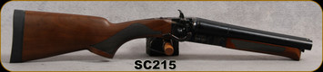 Sulun - 12Ga/3"/10" - SC-215 Hammer Coach - SxS Hammer Gun - Turkish Walnut Stock/Case Hardened Receiver/Blued Barrels, Double Trigger