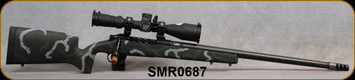 Snowy Mountain Rifles - 300PRC - Alpine Hunter - Carbon Exposed Sponge Forest Alpine Hunter Stock/SMR Anti-X Action/Graphite Black Cerakote, 24"Threaded(5/8x24),Bartlein Carbon Barrel, Nightforce NX8, 4-32x50 MOAR F1 - S/N SMR0687