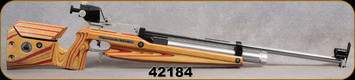 Consign - Feinwerkbau - 4.5/.177 - P75 - Biathlon Air Rifle - Brown/Red Laminate Stock w/Adjustable Cheekpiece/Stainless, 26"Barrel, c/w (2)magazines - in black Biathlon Canada soft case - 42184