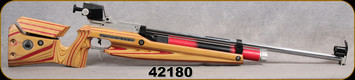Consign - Feinwerkbau - 4.5/.177 - P75 - Biathlon Air Rifle - Brown/Red Laminate Stock w/Adjustable Cheekpiece/Stainless, 26"Barrel, c/w (3)magazines - in black Biathlon Canada soft case - 42180