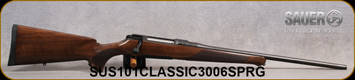Sauer - 30-06Sprg - Model 101 Classic - Bolt Action Rifle - Walnut Stock/Blued, 22"Barrel, 5 Round Capacity, No sights, Mfg# SUS101-CLASSIC-30-06-SPRG