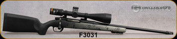 Gunwerks - 300PRC - Werkman Rifle System - Grey Fracture Carbon fiber composite Stock/GW GLR ss receiver/22"GW S30 SS barrel, Directional Brake, Revic RS25 Werkman 5-25x56 scope, RH2 MOA reticle, Hornady Prec.Hunter Ammo & Ballistic Turret, S/N F3031