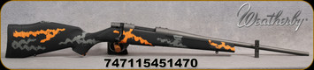 Weatherby - 6.5Creedmoor - Vanguard Compact Hunter - Black polymer synthetic stock w/orange and grey sponge accents/Tungsten Cerakote, 20"Threaded(1/2x28)Barrel, Mfg# VYH65CMR2B