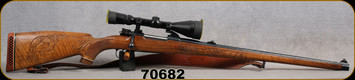 Consign - Mauser - 280Rem - Custom VZ24 - Hand-Carved Walnut Full Stock/Blued Finish, 24"Barrel, only 4 rounds fired - c/w Leupold Vari-X III, 3.5-10x50, Duplex Reticle - 60rds ammo available from consignor - contact store for details