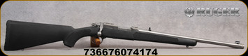 Ruger - 44RemMag - Model 77/44 Magnum - Black Synthetic Stock/Brushed Stainless Steel, 18.5"Barrel, Mfg# 07417