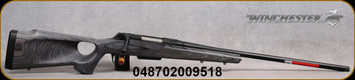Winchester - 6.5Creedmoor - XPR Thumbhole Varmint SR - Gray laminate finish thumbhole stock w/raised cheekpiece/matte blued steel finish, 24"Barrel, M.O.A. Trigger System, Mfg# 535727289