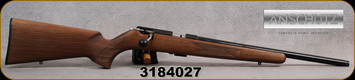 Anschutz - 22LR - 1416D HB G-20 - Walnut Classic/Blued Finish, 18"Threaded Heavy Barrel, Single Stage Trigger, Mfg# 013892, S/N 3184027