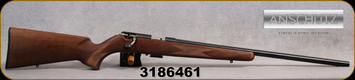 Anschutz - 22WMR - 1516 D HB Classic - Walnut Classic Stock/Blued, 23"Heavy Barrel, Single-Stage Trigger, Mfg# 013574, S/N 3186461