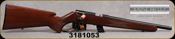 Anschutz - 22LR - Model 1416 HB G-20 - Classic Walnut Stock/Blued Finish, 13.89"Threaded Heavy Barrel, 5092 two-stage trigger, Mfg# 009989, S/N 3181053