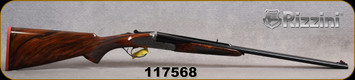 Rizzini - 45-70Govt - BR552 Express Rifle - Oil Finish Grade 3 Turkish Walnut Pistol Grip Stock w/Cheekpiece & Semi-Beavertail Forend/Engraved Coin Finish Receiver/Blued, 23"Barrel, Fiber Optic Open Sights, Ejectors, S/N 117568