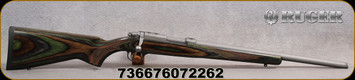 Ruger - 22Hornet - Model 77/22 - Green Mountain Laminate/Matte Stainless Steel Finish, 18.5"Threaded(1/2"-28)Barrel, Mfg# 07226 - STOCK IMAGE