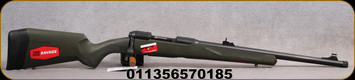Savage - 223Rem - Model 110 Hog Hunter - Bolt Action Rifle - OD Green Synthetic Stock/Matte Black Finish, 20" Threaded Barrel, 4 Round Capacity, Iron Sights, Mfg# 57018