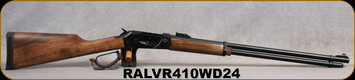 Revolution Armory - 410/2.5"/24" - LVR410 Deputy - Lever Action Shotgun - Turkish Walnut/Matte Black Finish, Chrome-Lined Barrel, Leather-wrapped lever, 3pc. Chokes, Mfg# RA-LVR410-WD-24, STOCK IMAGE