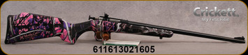 Keystone - 22LR - Crickett Gen 2 - Single-Shot Bolt Action Rifle - Muddy Girl Camo Finish/Blued, 16.5" Barrel, Mfg# KSA2160