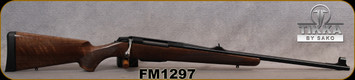 Tikka - 6.5x55SE - Model T3x Hunter - Walnut Stock/Blued, 22.4"Barrel, 3 round detachable magazine, with sights, 1:8"Twist, Single Stage Trigger, Mfg# TF1T1936203, S/N FM1297