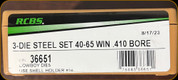 RCBS - 3 Die Steel Cowboy Set - 40-65 Win .410 Bore - 36651