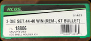RCBS - 3 Die Roll Crimp Set - 44-40 Win (REM-JKT Bullet) - 18806