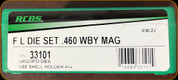 RCBS - Full Length Dies - 460 Wby Mag - 33101