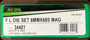 RCBS - Full Length Dies - 8mm x 68S Mag - 34401