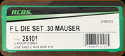 RCBS - Full Length Dies - 30 Mauser - 25101