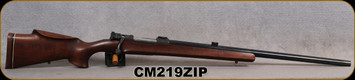 Consign - Mauser - 219Zipper - Model 98 Custom Varmint - Select Walnut Monte Carlo Stock w/Rollover Cheekpiece/Engraved Receiver &Hinged Floorplate/Blued Finish, 26"Heavy Barrel - no visible S/N