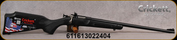 Keystone - Crickett - 22LR - Crickett - Youth Single Shot - Bolt Action Rimfire Rifle - Black Synthetic Stock/Blued Finish, 16.125"Barrel, Mfg# KSA2240