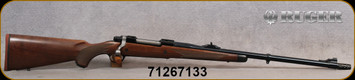 Ruger - 375Ruger - M77 Hawkeye African - Bolt Action Rifle - American Walnut Stock/Satin Blue, 23"Barrel, w/Muzzel Brake, Mfg# 37186, S/N 712-67133