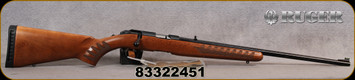Consign - Ruger - 22LR - American Rimfire wood stock - Walnut Stock/Blued Finish, 22"Barrel, Flat Magazine release installed(original included) - only 15 rounds fired - Mfg# 08329