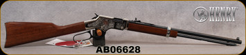 Used - Henry - 22S/L/LR - American Beauty - Lever Action Rifle - Walnut Stock/Engraved Nickel Receiver/Blued, 20"Barrel, 16 Round Tubular Magazine, Mfg# H004AB, - New in original box