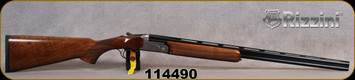 Rizzini - 410Ga/3"/28" - BR110 Light Luxe - Oil-Finish Turkish Walnut Stock w/ Checkered Pistol Grip, Rounded Forend/game scene & ornamental scroll engraving Grey Anodized Receiver/Blued Barrels, Single Select Trigger, S/N 114490