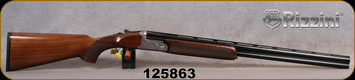 Rizzini - 16Ga/2.75"/28" - BR110 Light Luxe - Oil-Finish Turkish Walnut Stock w/Checkered Pistol Grip, Rounded Forend/game scene & ornamental scroll engraving Grey Anodized Receiver/Blued Barrels, Single Select Trigger, Mfg# 139291, S/N 125863
