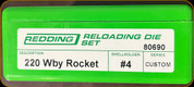 Redding - Full Length Sets - 220 Wby Rocket - Custom - 80690